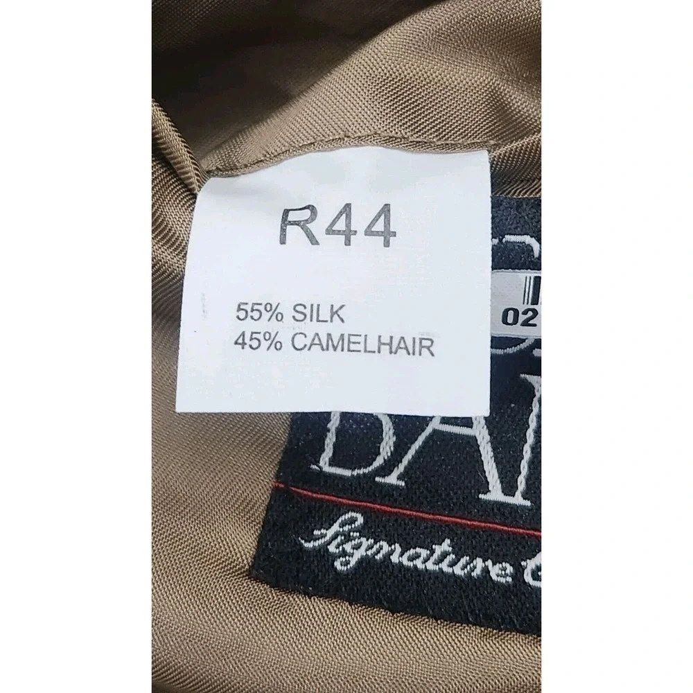 JOS A BANK SIGNATURE SILK/CAMEL HAIR HERRINGBONE SPORT COAT‎ BLAZER MEN 44R